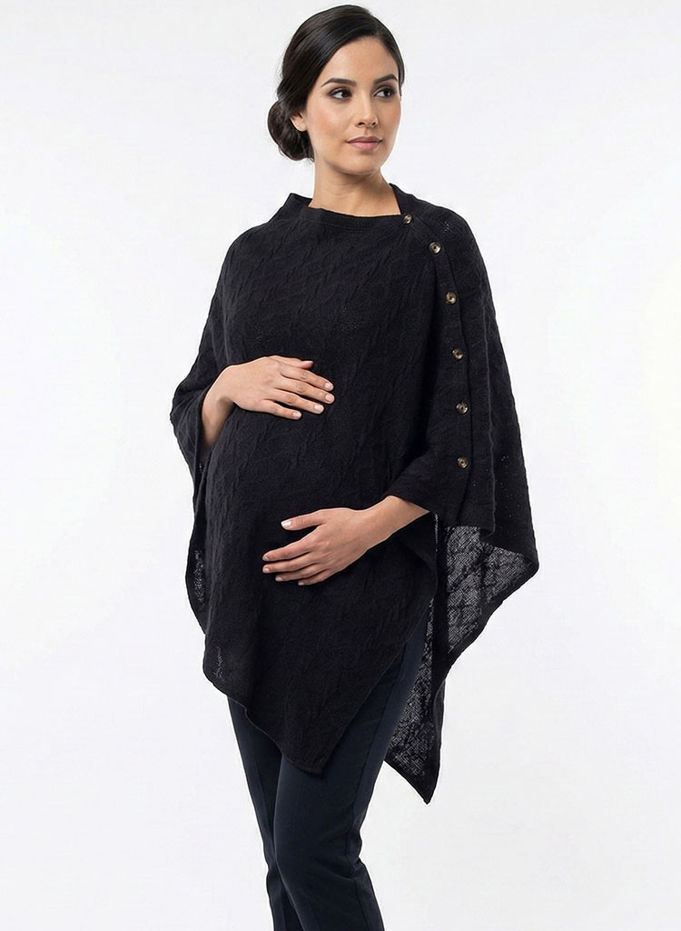 Capa Materna Negra Básica | Ropa Embarazo y Lactancia Elegante | Dos Amores