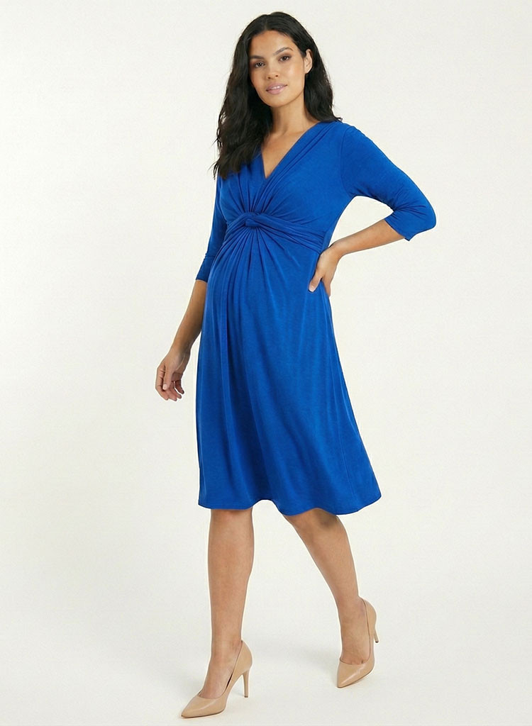 Vestido Materno Azul Rey Elegante | Ropa Embarazo Colombia