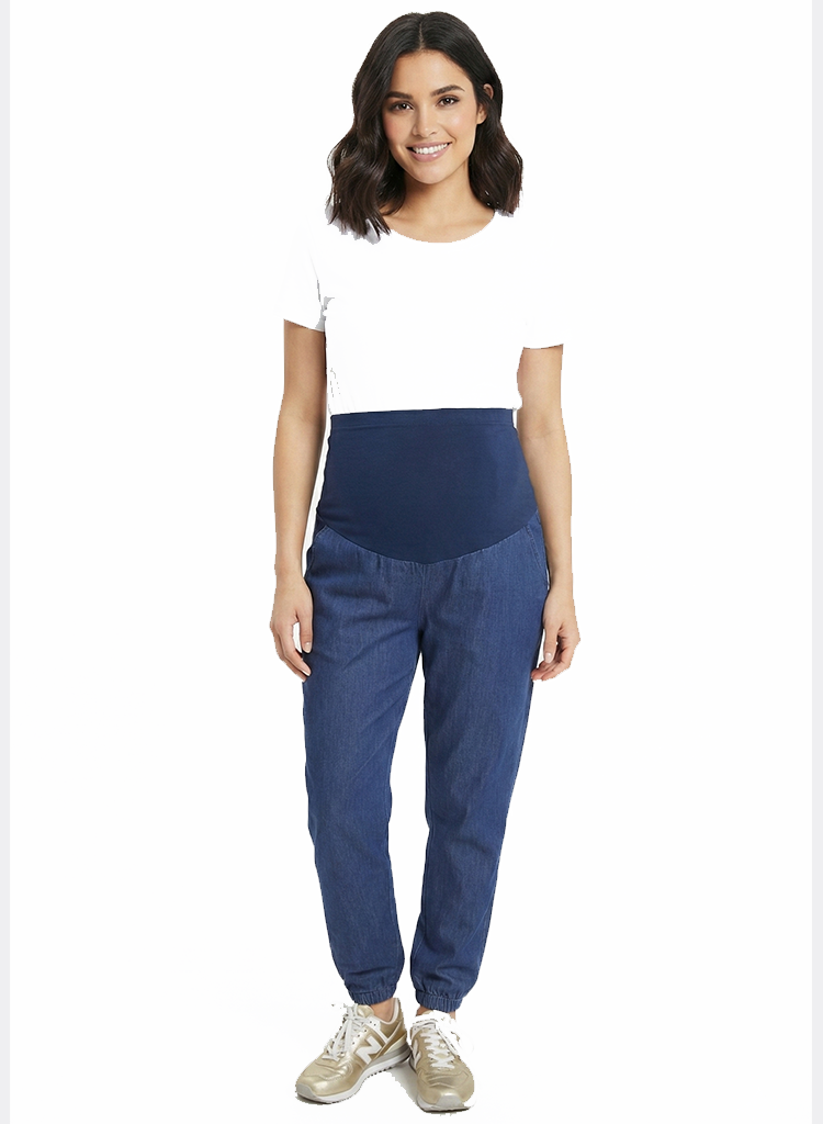 Jogger Materno 'Denim Look' en Jersey Stretch