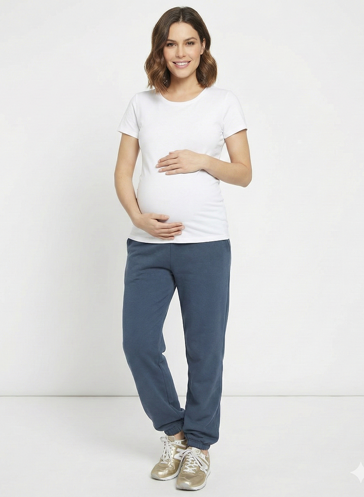 Jogger Materno en Burda - Gris Azulado