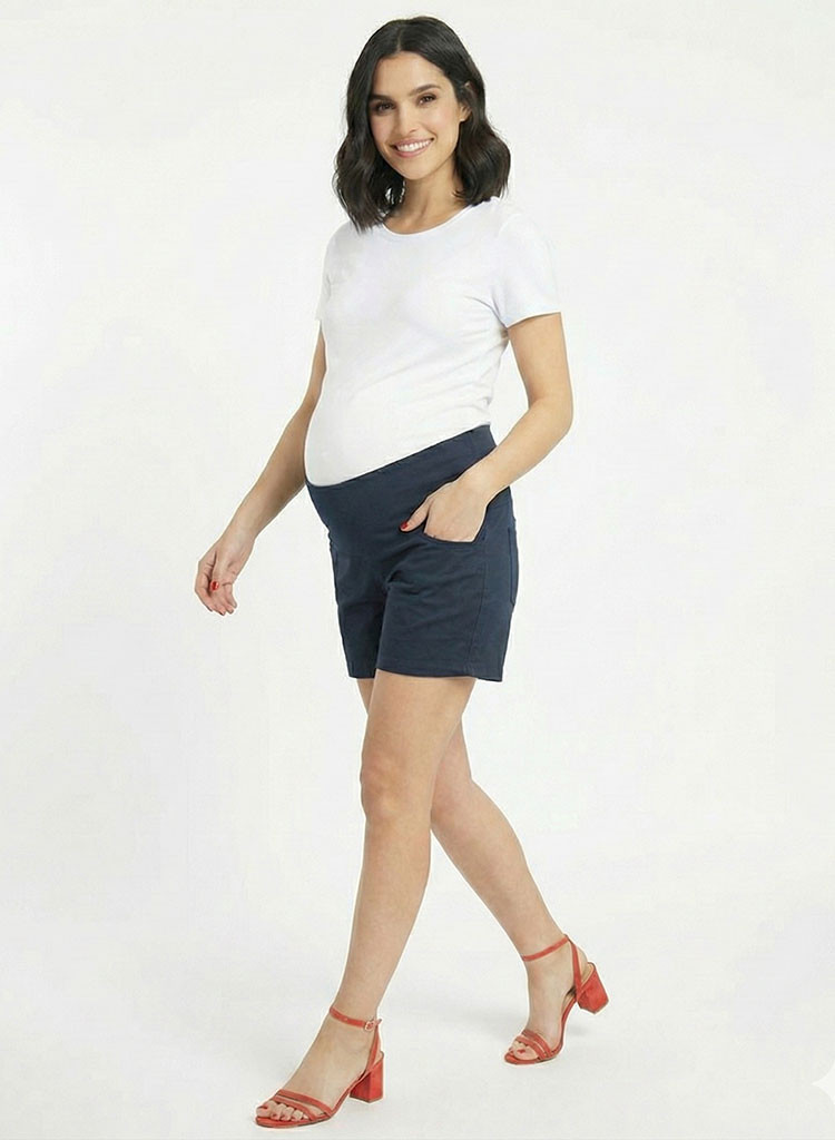 Shorts Maternos de Drill | Short de Embarazo Azul