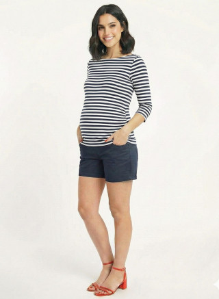 Shorts Maternos de Drill | Short de Embarazo Azul