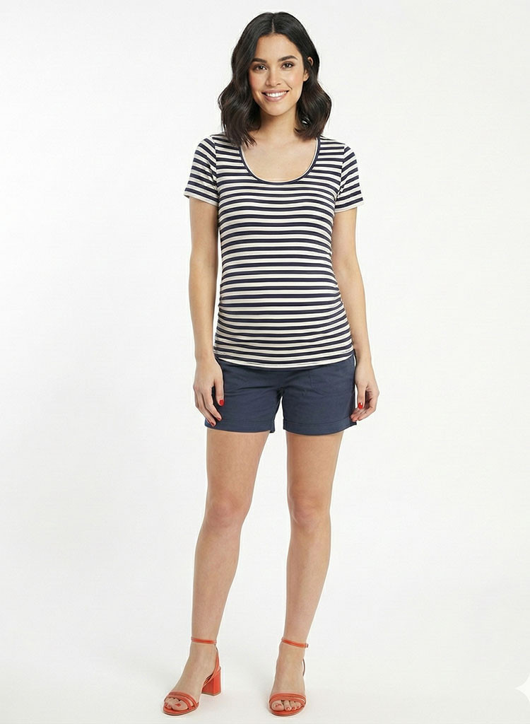 Shorts Maternos de Drill | Short de Embarazo Azul