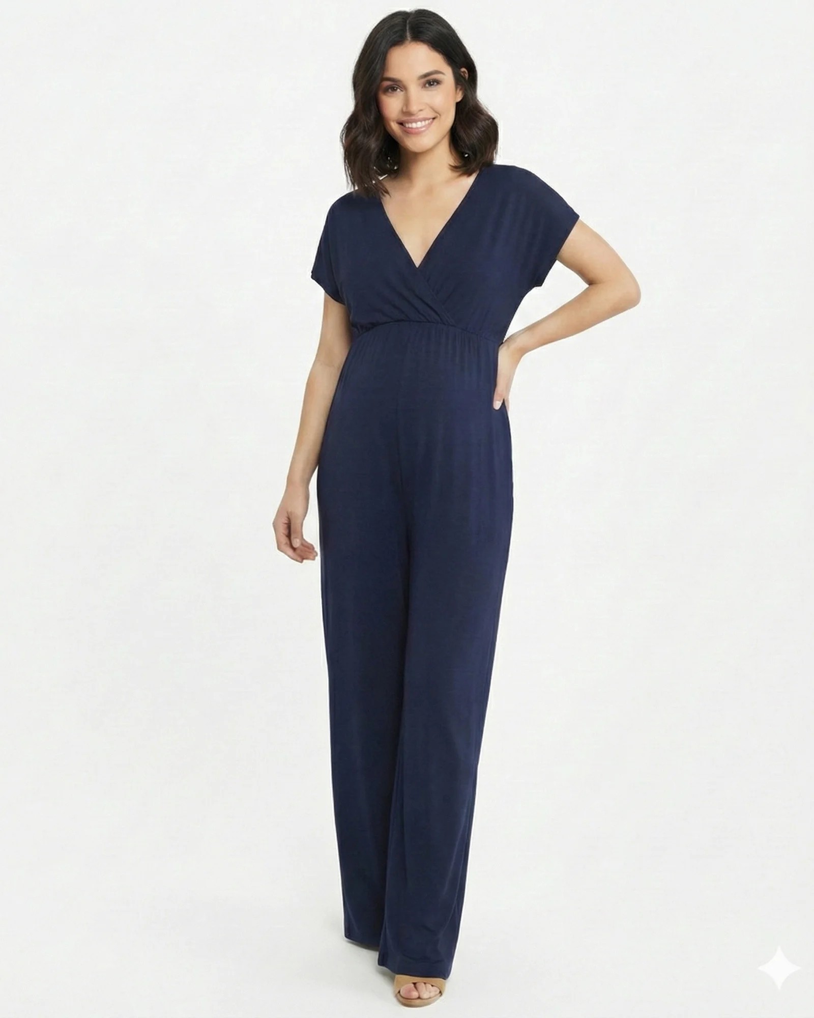 Enterizo Materno Azul Navy en Rayón | Lactancia y Confort | Dos Amores