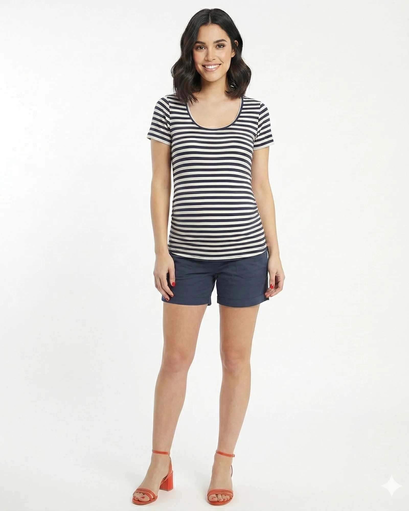 Shorts Maternos de Drill | Short de Embarazo Azul