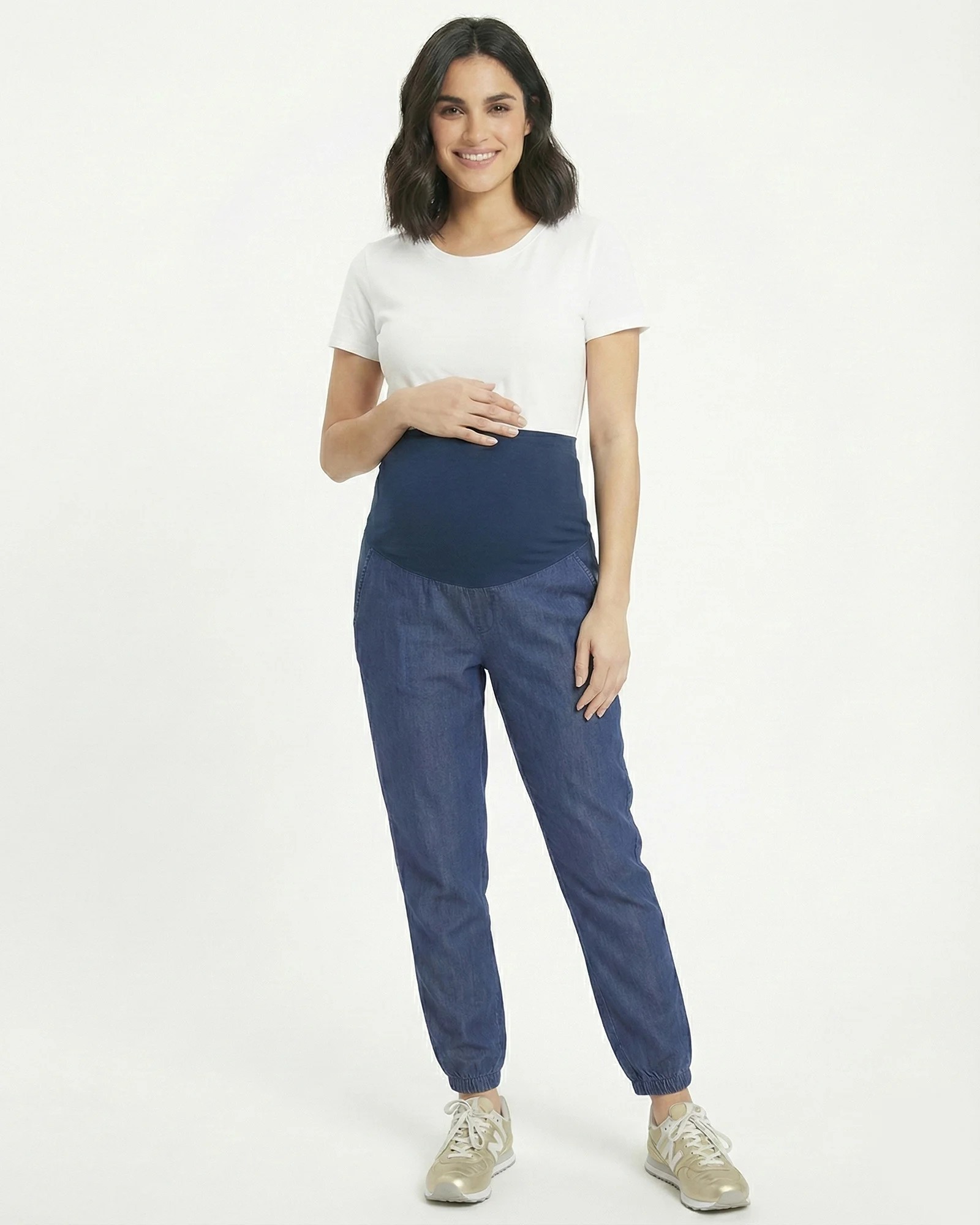 Jogger Materno Efecto Jean: Comodidad Jersey Stretch | Dos Amores