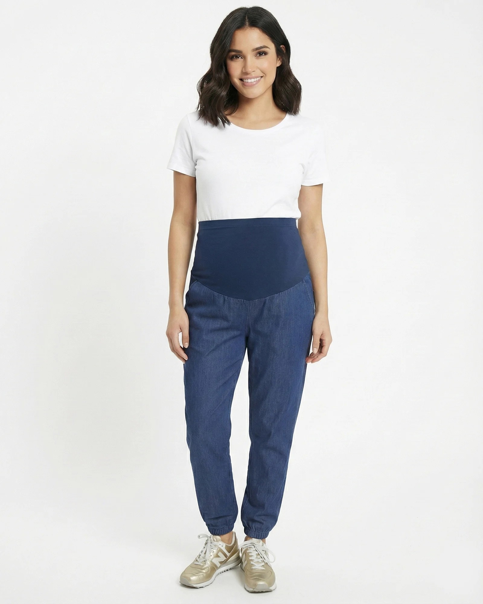 Jogger Materno Efecto Jean: Comodidad Jersey Stretch | Dos Amores
