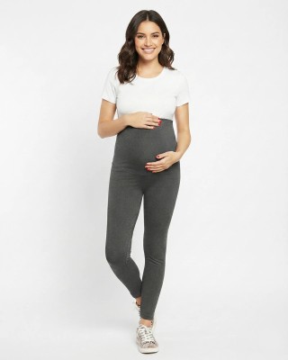 leggins de algodon maternos gris