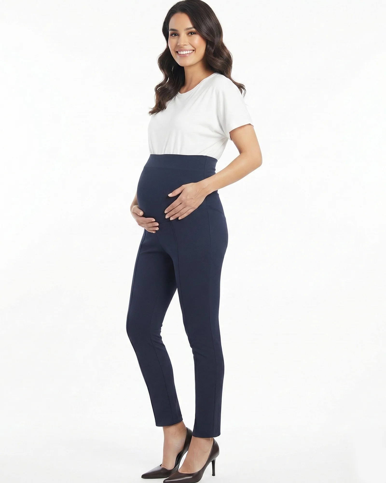 Pantalon Maternidad Punto Roma Navy | Comodidad y Estilo