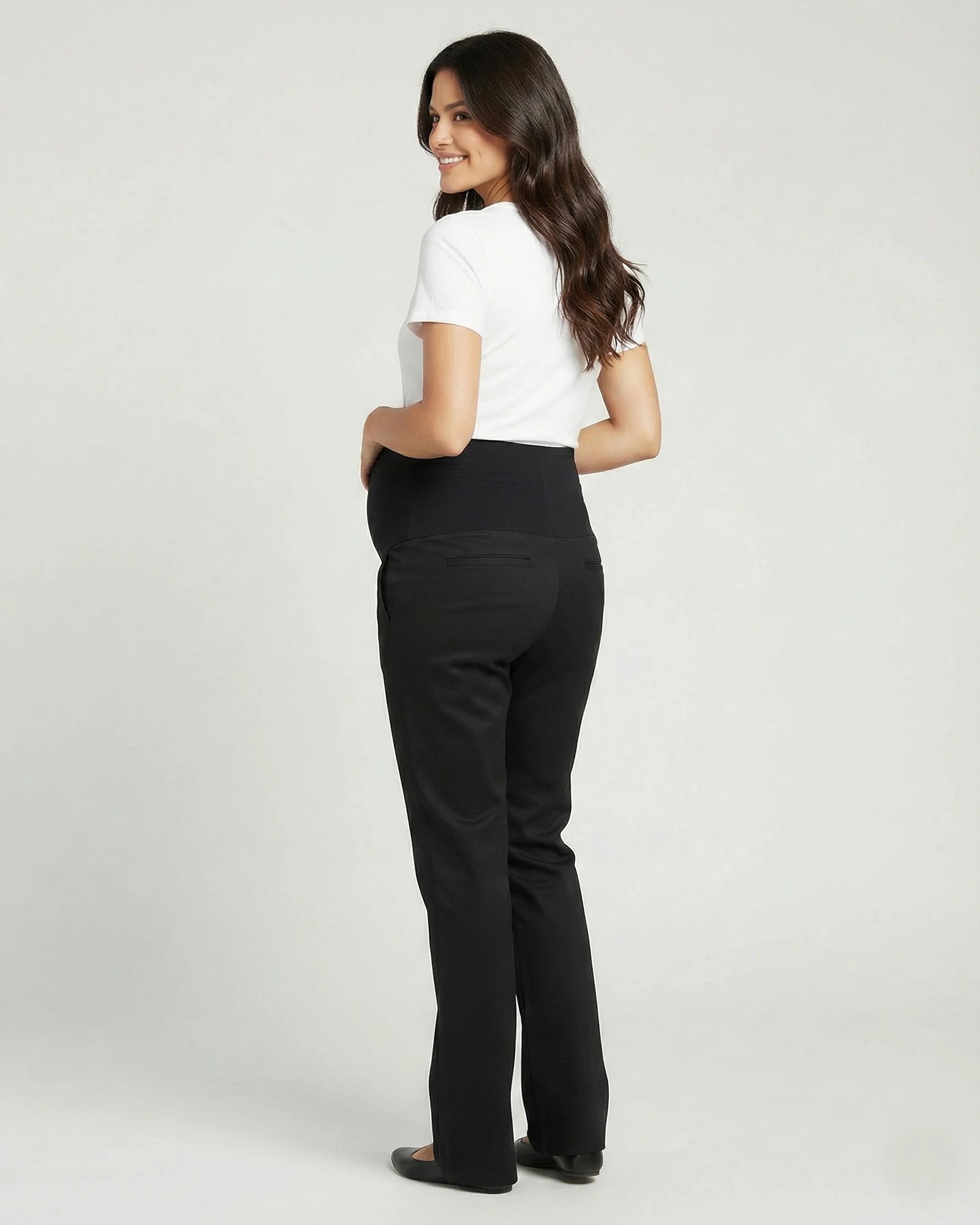 Pantalón Materno Bootcut Negro Colombia | Comodidad Embarazo