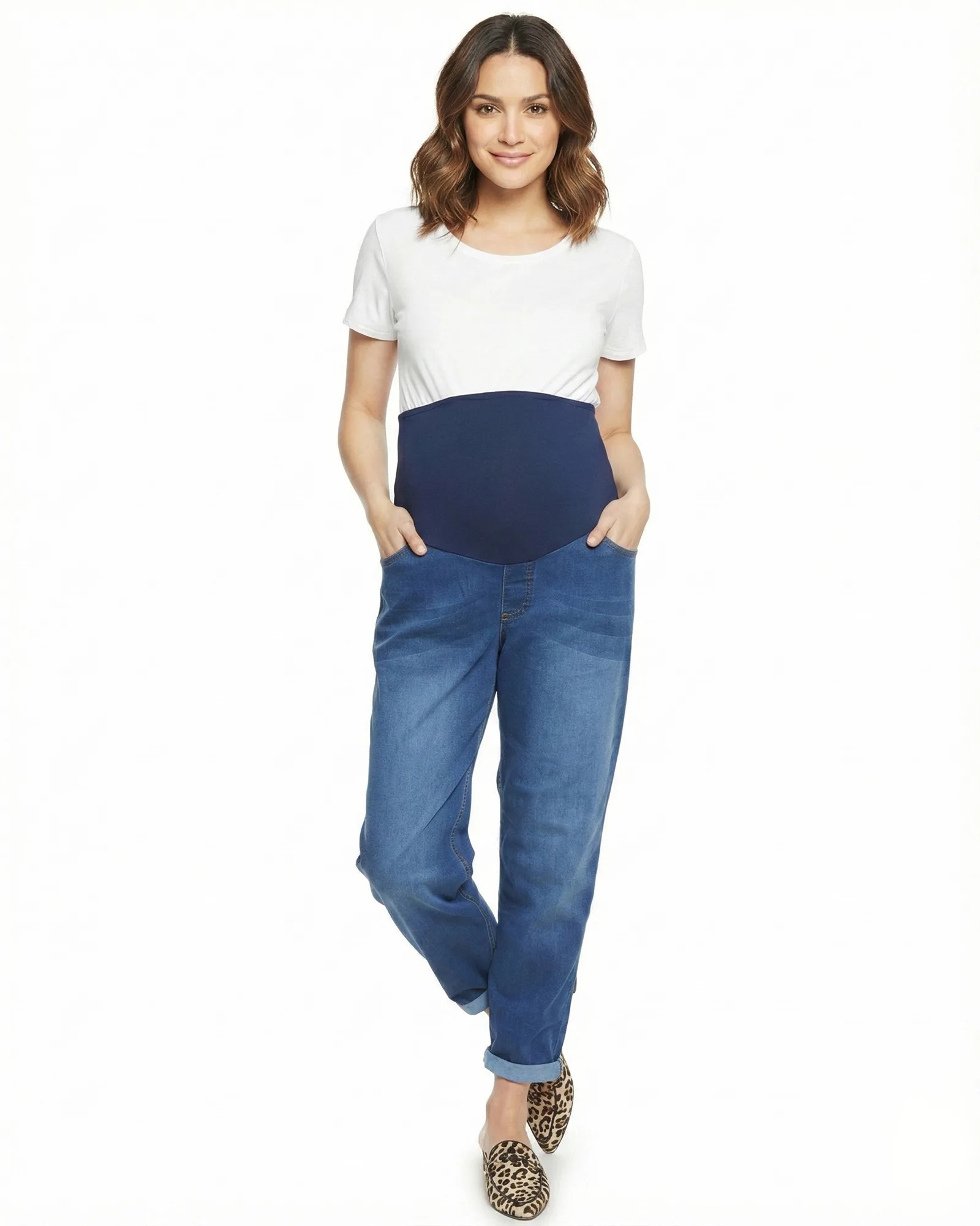 Jeans para Embarazada Boy Friend Stone