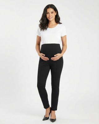 Pantalón materno puntiroma negro | Ropa de maternidad Colombia
