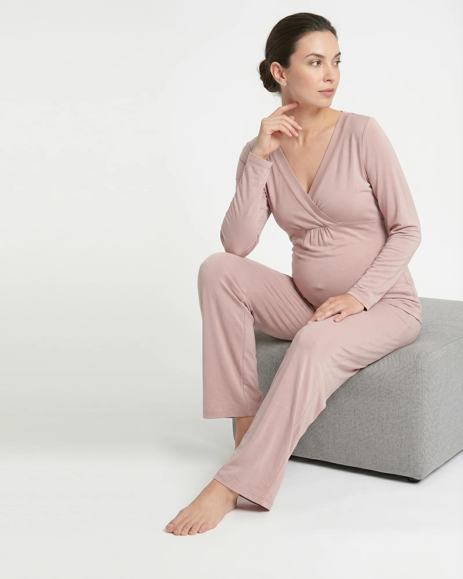 Pijama de Maternidad y Lactancia en Suave Jersey | Dos Amores