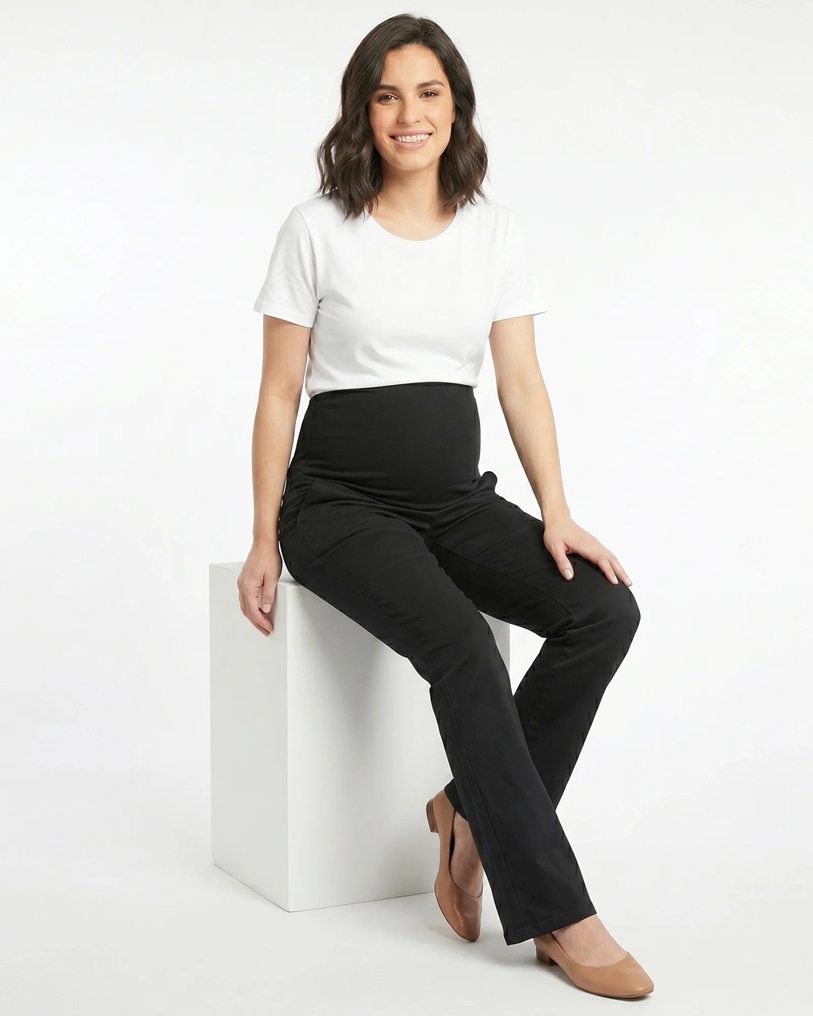 Pantalón Materno Bootcut Negro Colombia | Comodidad Embarazo