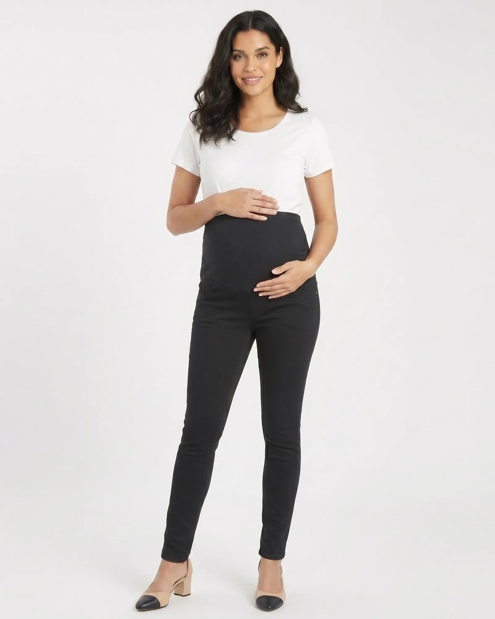 Jeans de embarazo skinny Negro | Dos Amores