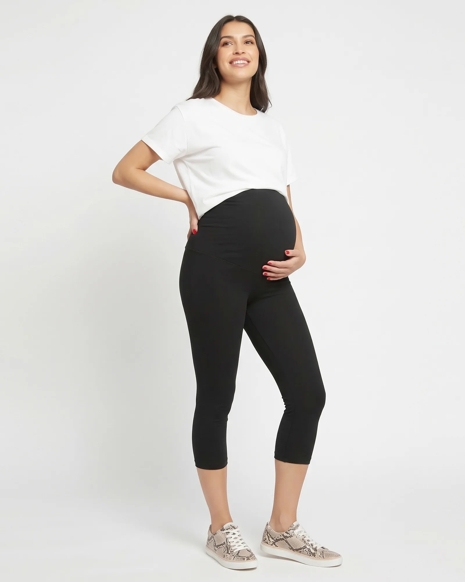 Leggins Cropped Materno Algodón Stretch | Soporte y Confort