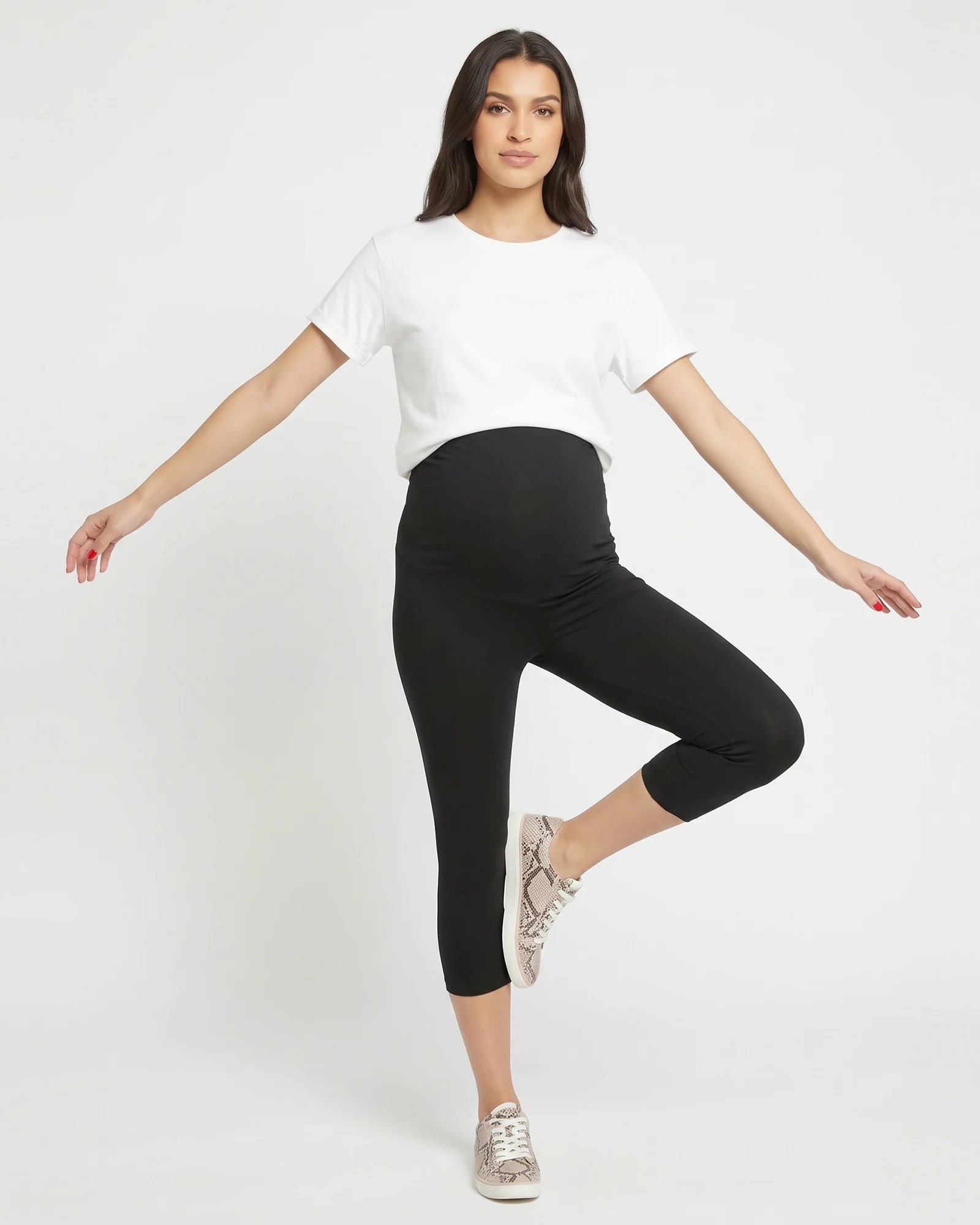 Leggins Cropped Materno Algodón Stretch | Soporte y Confort