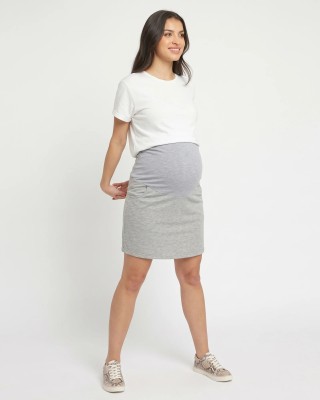 Falda Materna Gris en Burda | Confort y Fajón Anatómico