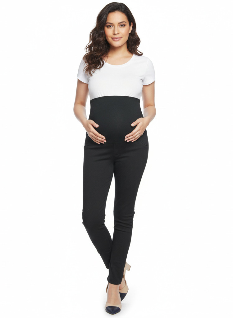 Jeans Maternidad Skinny Negro | Confort y Estilo Embarazo