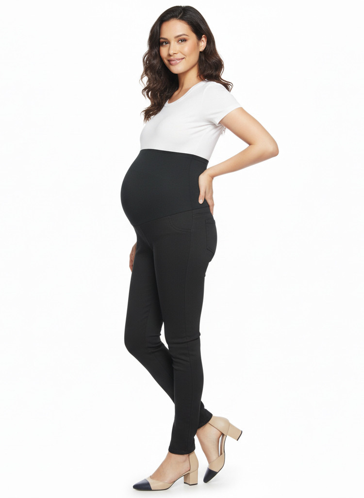 Jeans Maternidad Skinny Negro | Confort y Estilo Embarazo