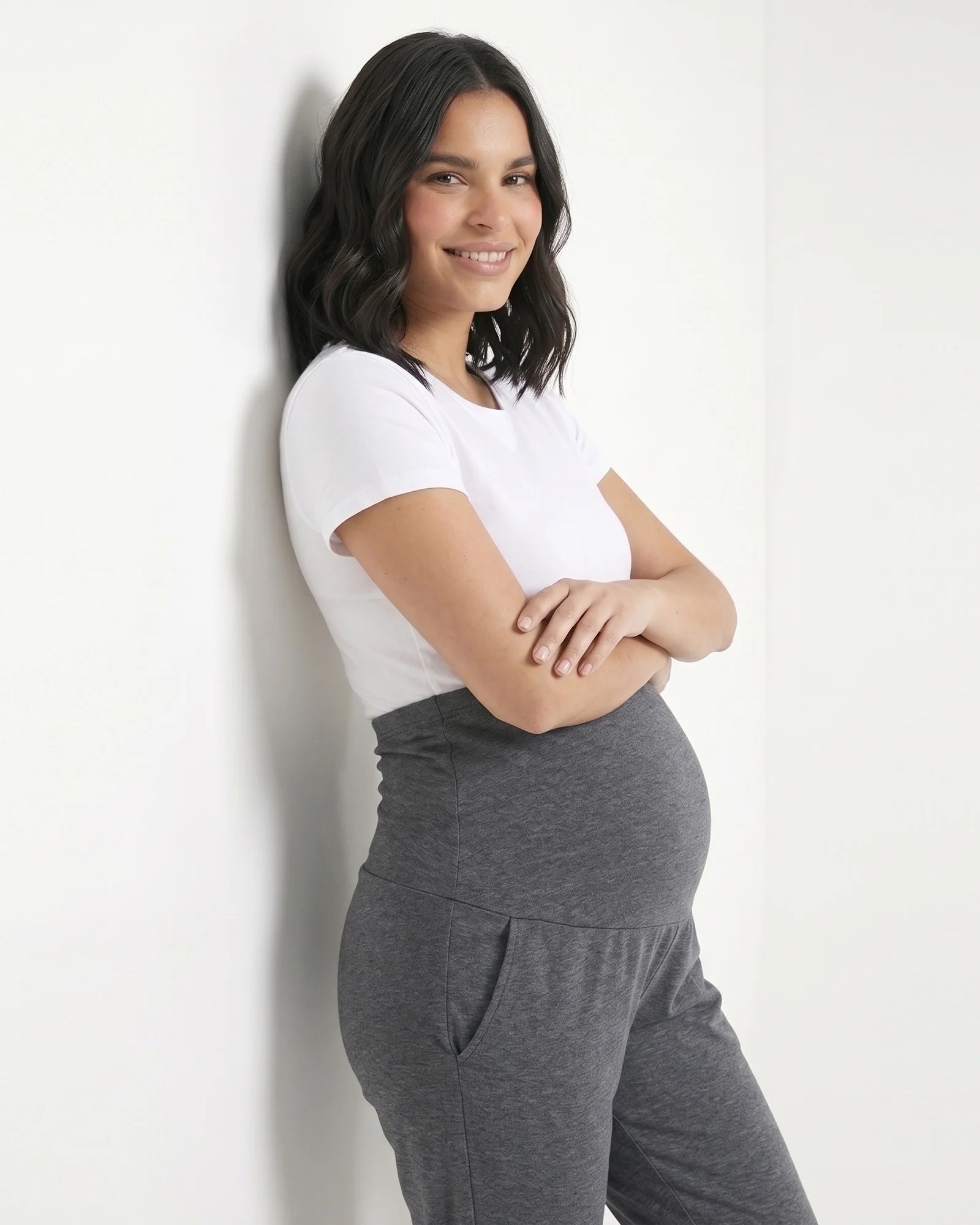 Jogger Materno Gris Jaspe Oscuro | Confort y Soporte