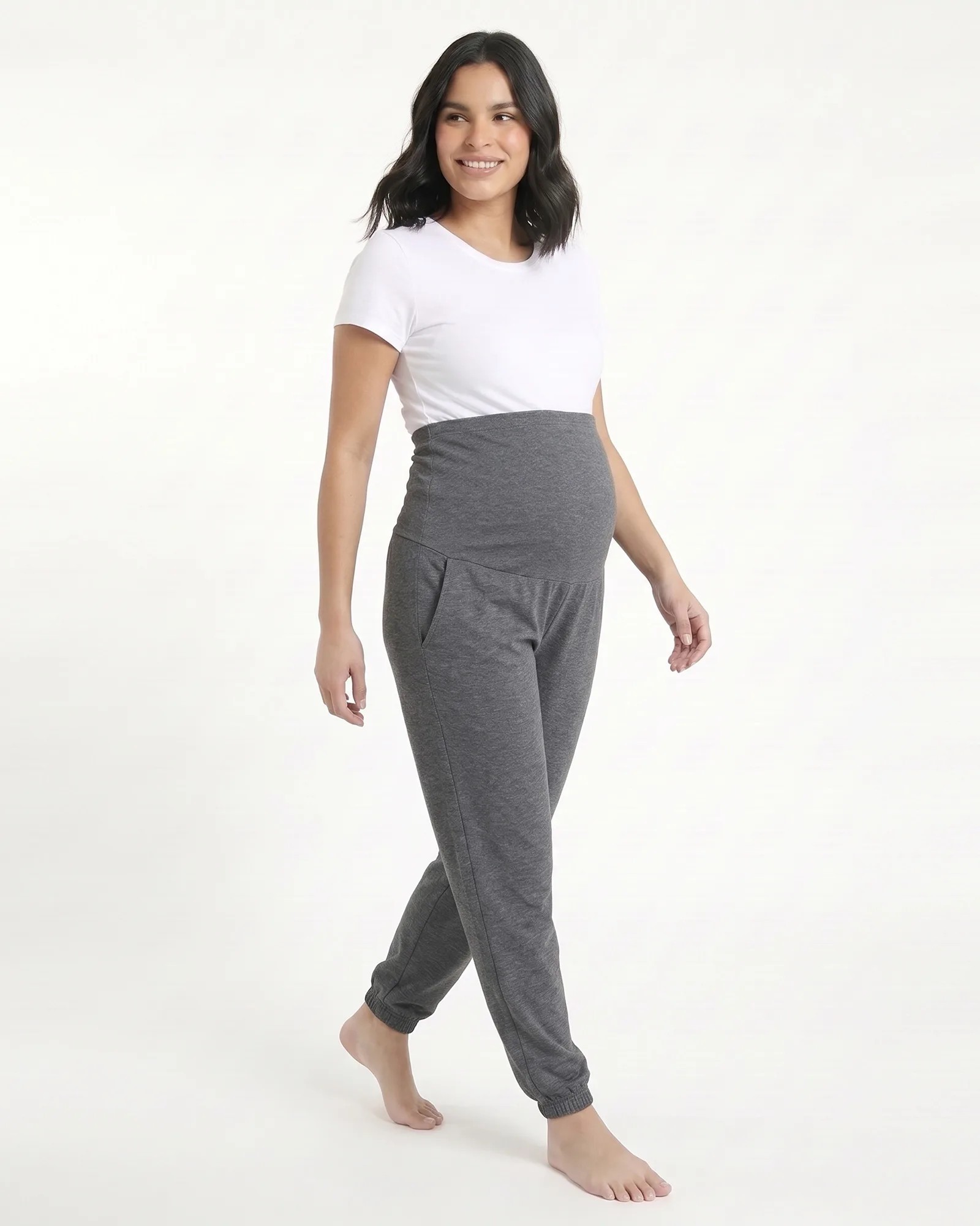 Jogger Materno Gris Jaspe Oscuro | Confort y Soporte