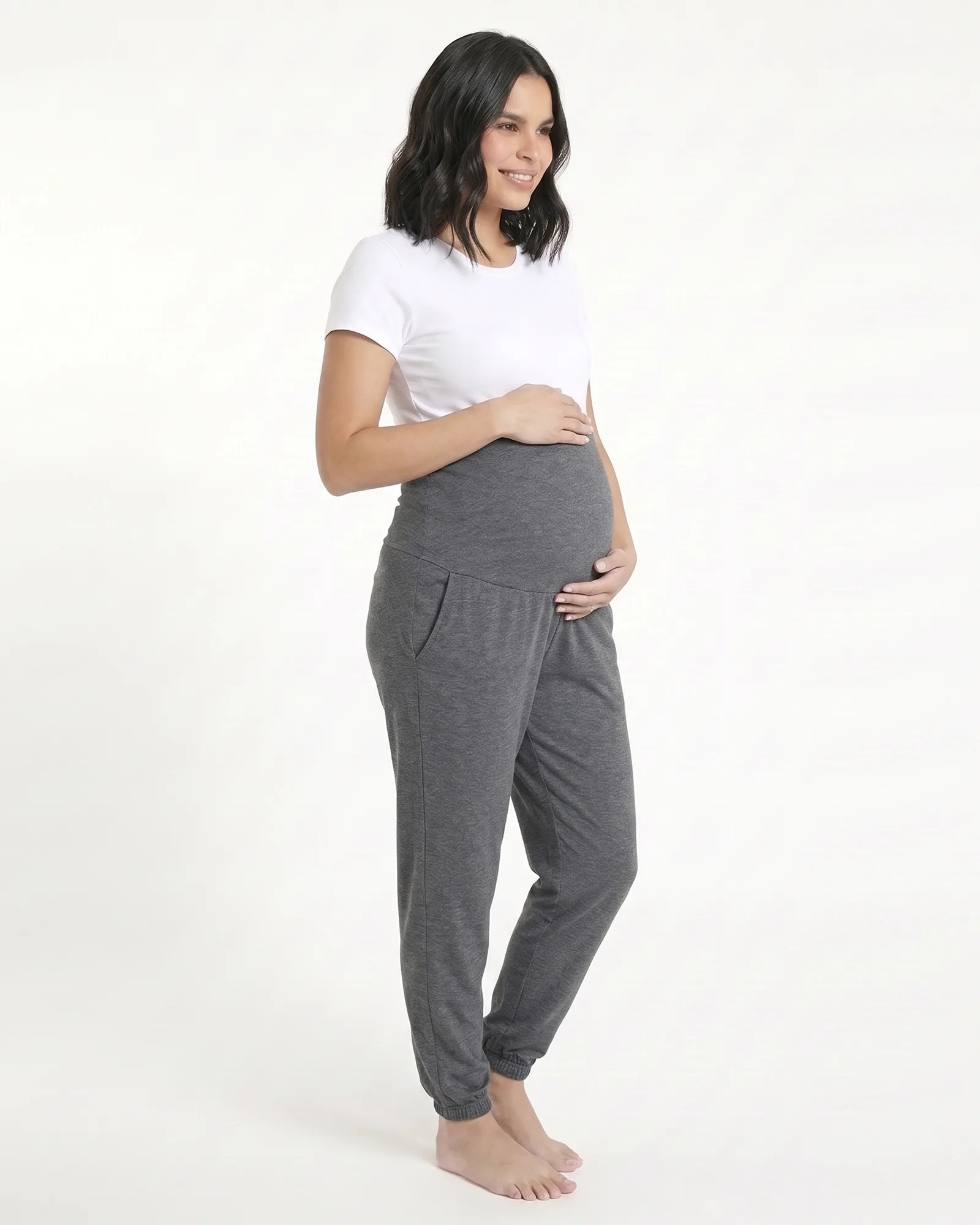 Jogger Materno Gris Jaspe Oscuro | Confort y Soporte