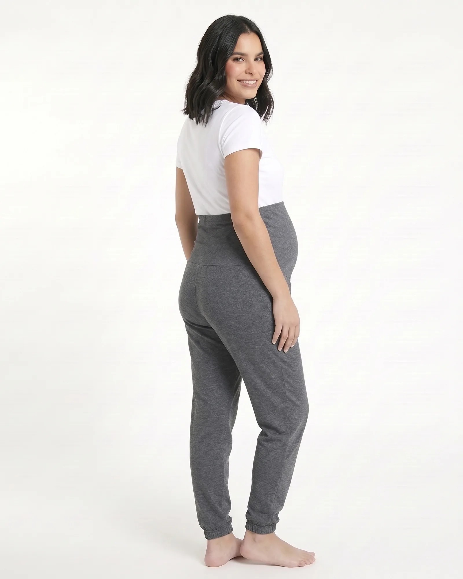 Jogger Materno Gris Jaspe Oscuro | Confort y Soporte