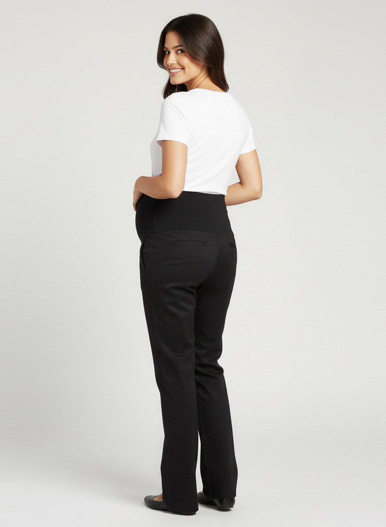 Pantalón Materno Bootcut Negro Colombia | Comodidad Embarazo