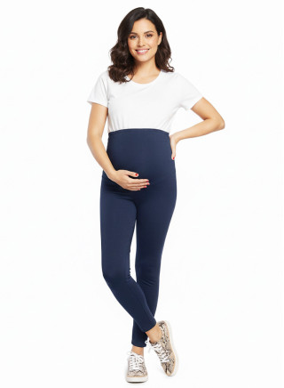 Leggins Maternos Azul Navy | Algodón Confortable