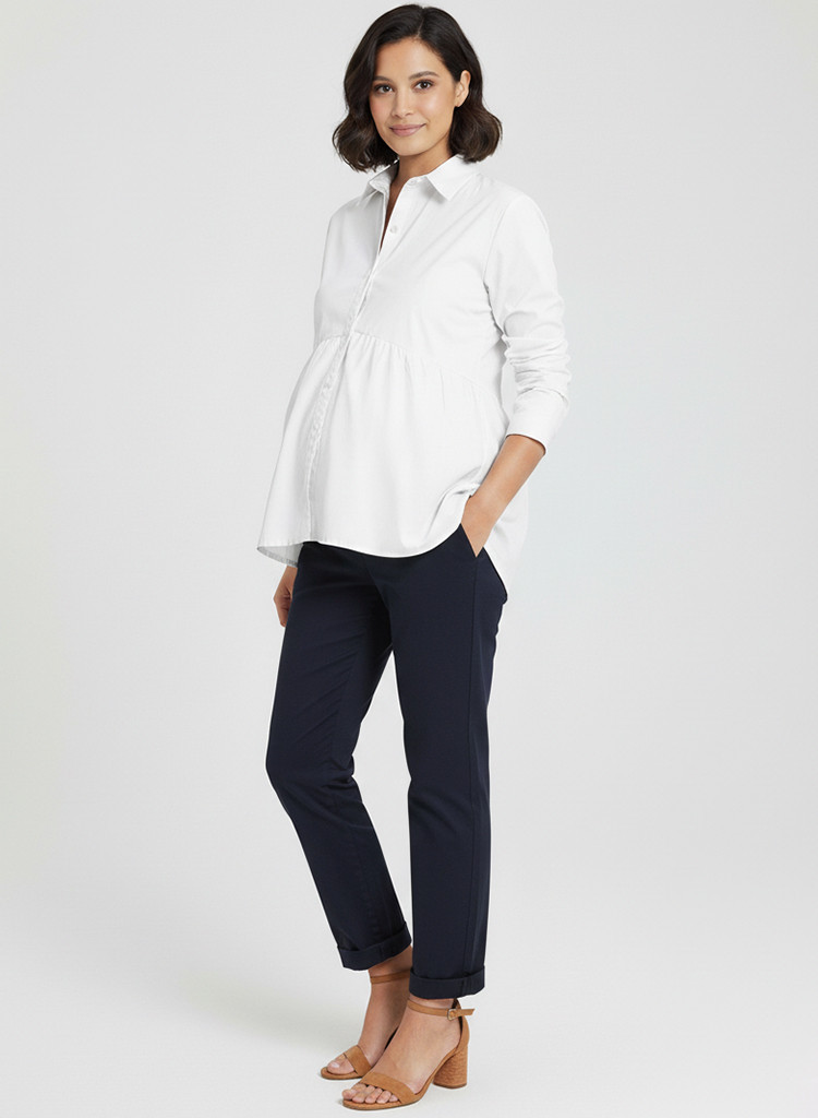 Camisa Materna Imperio Blanca | Ropa Embarazo Oficina